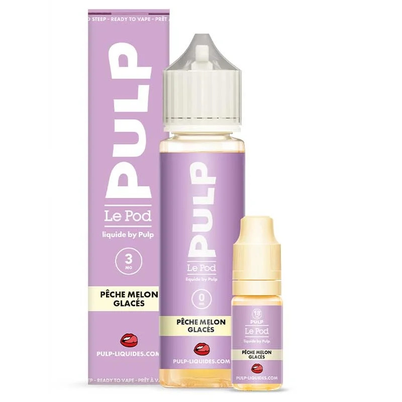 Pack pêche melon glacés - 60ml - le pod liquide by pulp 0.3 mg