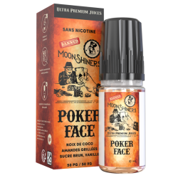 Vanille noix de coco amandes grillées sucre brun - poker face - moonshiners 0.3 mg