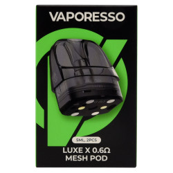 Pod luxe x series dual mesh 5ml - vaporesso 0.6ohm dual mesh
