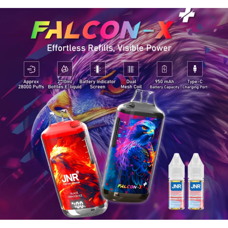 Puff jnr falcon-x plus 28k strawberry watermelon