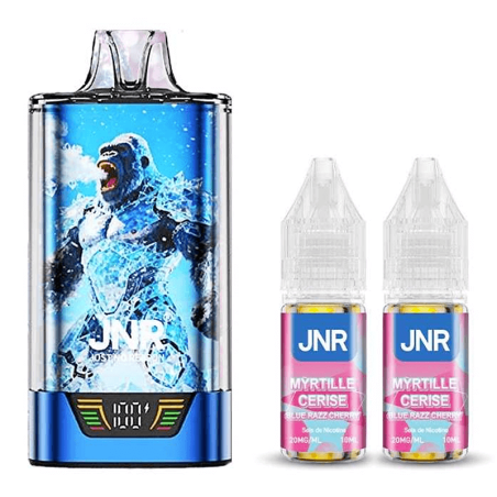 Puff jnr kit gorilla x + 2x10ml - 20mg blue razz cherry