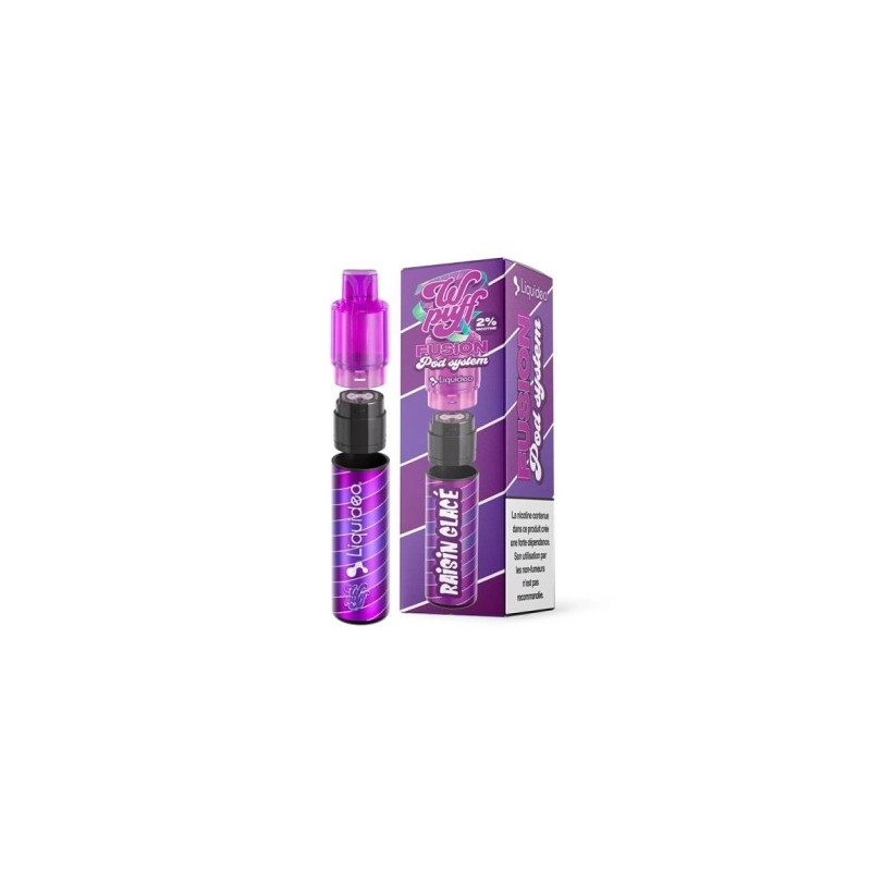 Puff kit fusion 2% cartouche rechargeable 15k - wpuff liquideo raisin glacé