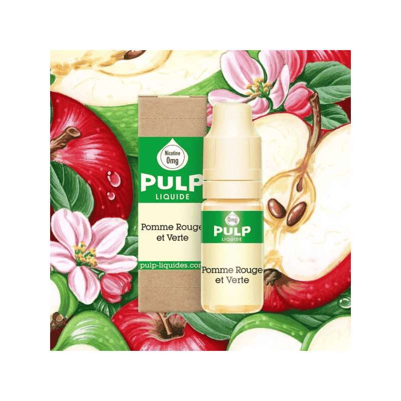 Pulp 12mg liquide 10ml pomme rouge et verte
