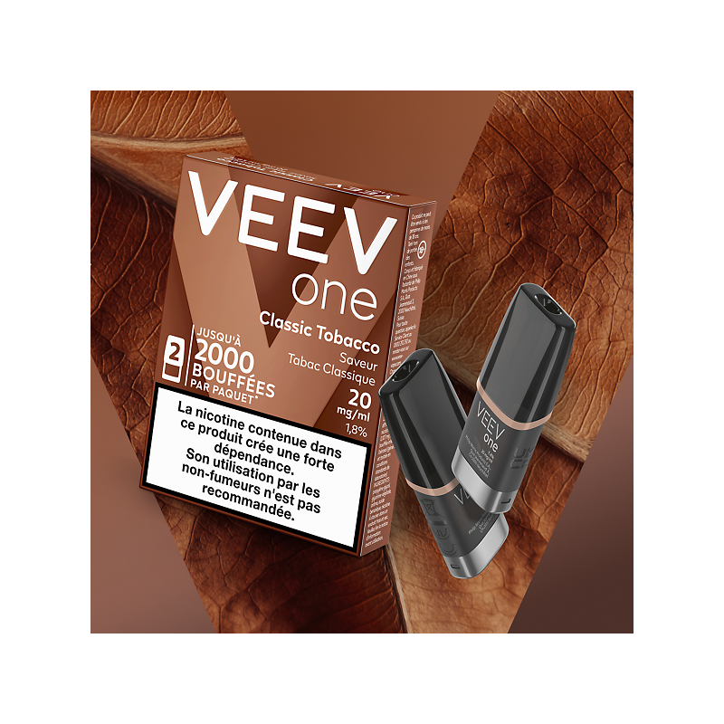 Veev one 1.8% 2x pods classic tabac