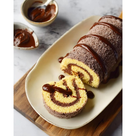 Biscuit génoise, chocolat, noisettes, cannelle - french rolls 50ml 0.3 mg